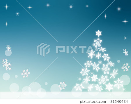 Christmas tree background made of snowflakes - Stock Illustration ...