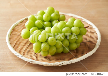 Shine Muscat in a colander Shine Muscat in a colander 81540678