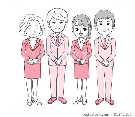 多位商務人士並肩微笑歡迎您 多位商務人士並肩微笑歡迎您 81541105