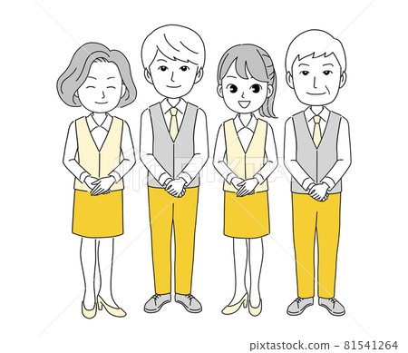 Multiple business people welcoming you side by side with a smile Multiple business people welcoming you side by side with a smile 81541264