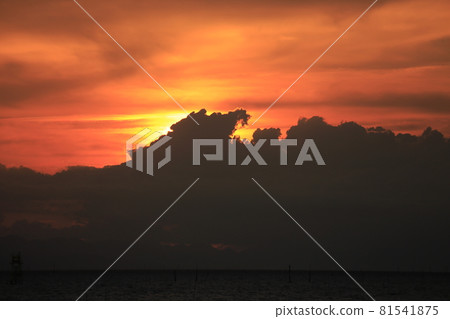 Omuta City Ariake Sea evening view, 81541875