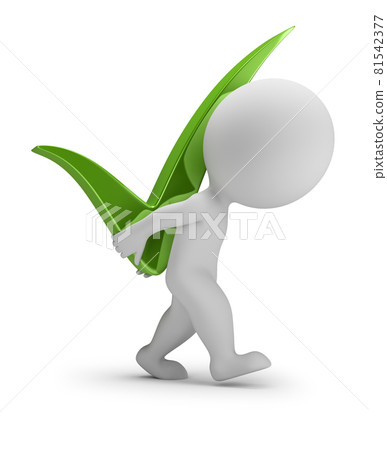 3d small people - carries a check mark 3d small people - carries a check mark 81542377