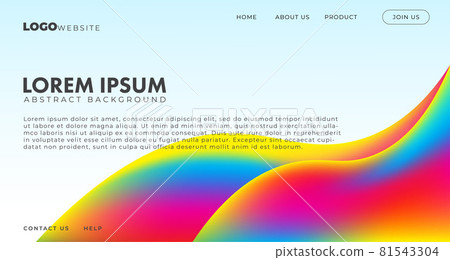Beautiful rainbow fluid gradient background, colorful abstract liquid 3d shapes. Futuristic design wallpaper for banner, poster, cover, flyer, presentation, advertising, landing page Beautiful rainbow fluid gradient background, colorful abstract liquid 3d shapes. Futuristic design wallpaper for banner, poster, cover, flyer, presentation, advertising, landing page 81543304