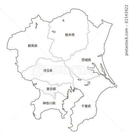 Japan region division _ Kanto _ prefecture name entered _ wh 81543922