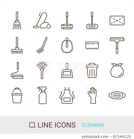 Product icon Cleaning tool line icon 81544220