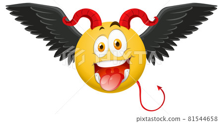 Devil emoticon with facial expression Devil emoticon with facial expression 81544658