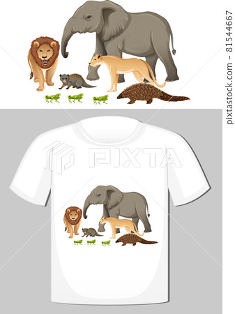 Group of wild animals design for t-shirt Group of wild animals design for t-shirt 81544667