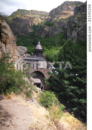 A view to Geghard monastery, Armenia Churches in the trees and in the mountains 81545206