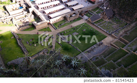 Araqhama and the plaza of Manyaraki at Ollantaytambo archaeological site, Cuzco, Peru Araqhama and the plaza of Manyaraki at Ollantaytambo archaeological site, Cuzco, Peru 81545423