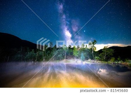 《長野縣》 乘鞍高原的銀河與舞池池 81545680