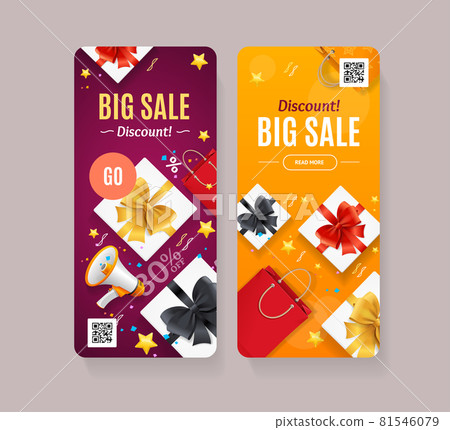 Mobile Phone Screen Sale App Set. Vector 81546079