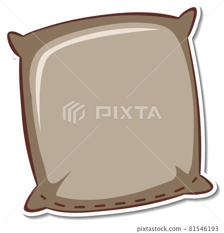 Sticker design with bag of soil isolated 81546193