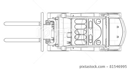 Forklift. Orthography Vector Forklift. Orthography Vector 81546995