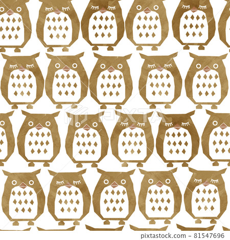 Seamless pattern of owls. Textile, wallpaper and wrapping paper design. 81547696