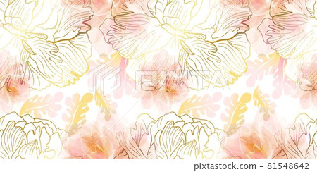 Soft pink peony seamless pattern 81548642