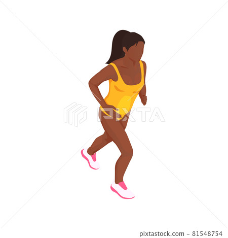 Isometric Running Woman 81548754
