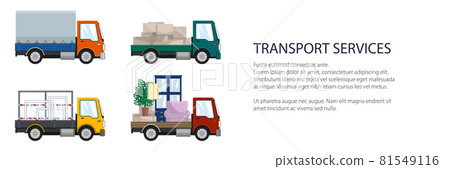 Small trucks with different loads Small trucks with different loads 81549116
