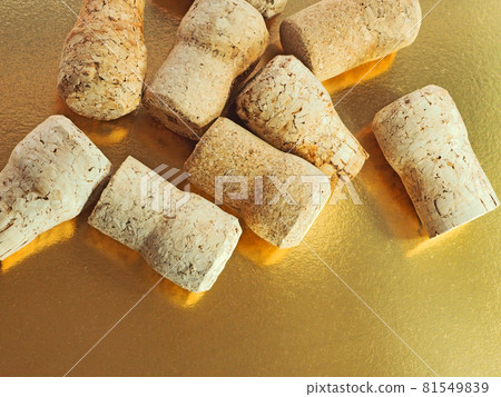 Wine cork with gold back 81549839