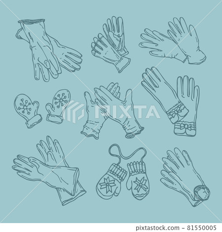 Set of white rubber gloves for cleaning 81550005