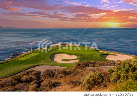 Pebble Beach golf course, Monterey, California, USA 81550752