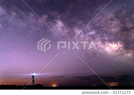 《Shizuoka Prefecture》 Milky Way and Lighthouse ・ Izu Peninsula Cape Tsumeki 81551273