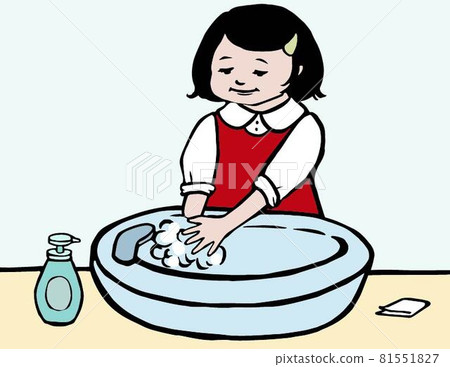 洗手的女孩 81551827