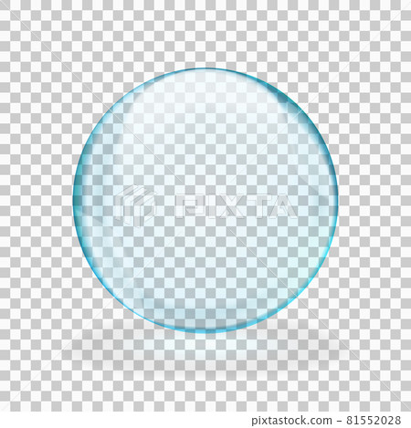 Blue translucent light sphere with glares and transparency 81552028