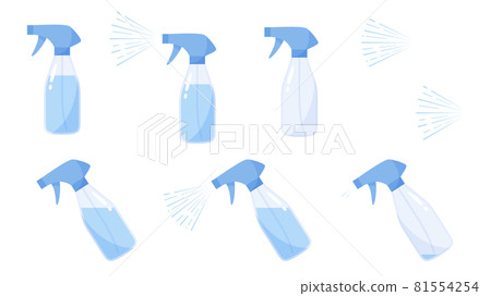 Illustration material set of spray bottle Illustration material set of spray bottle 81554254