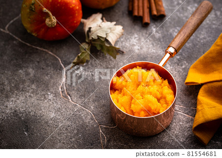 Pumpkin porridge. Traditional autumn dish Pumpkin porridge. Traditional autumn dish 81554681