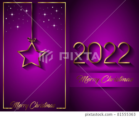 2022 Merry Christmas background for your seasonal invitations, festival posters, greetings cards. 81555363