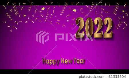 2022 Happy New Year background for your seasonal invitations, festive posters, greetings cards. 2022 Happy New Year background for your seasonal invitations, festive posters, greetings cards. 81555804