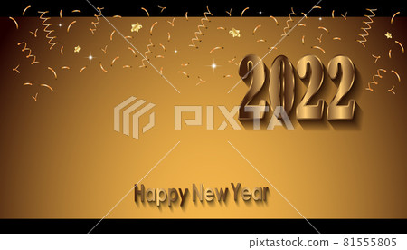 2022 Happy New Year background for your seasonal invitations, festive posters, greetings cards. 81555805