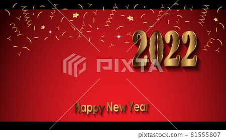 2022 Happy New Year background for your seasonal invitations, festive posters, greetings cards. 81555807