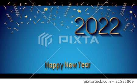 2022 Happy New Year background for your seasonal invitations, festive posters, greetings cards. 81555809