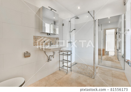 Interior design of beautiful and elegant bathroom 81556173