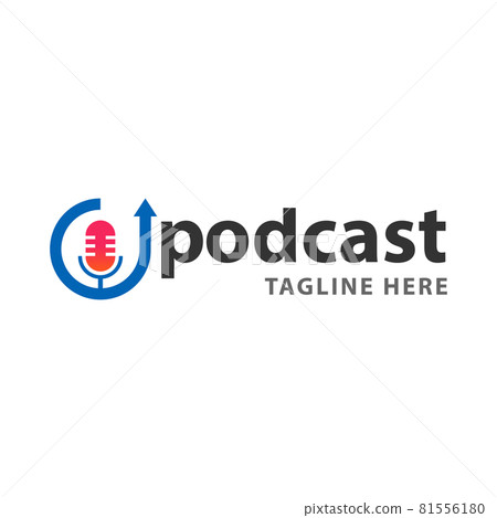 podcast logo icon for company vector image 81556180