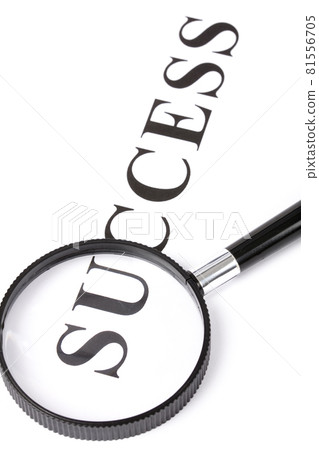 headline success and magnifier 81556705