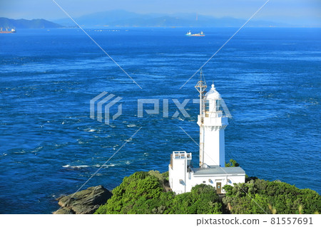 [Ehime Prefecture] Sadamisaki Lighthouse under clear skies 81557691