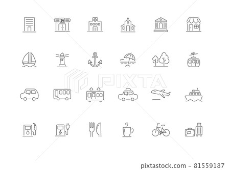 Vector icon set for maps and travel 81559187