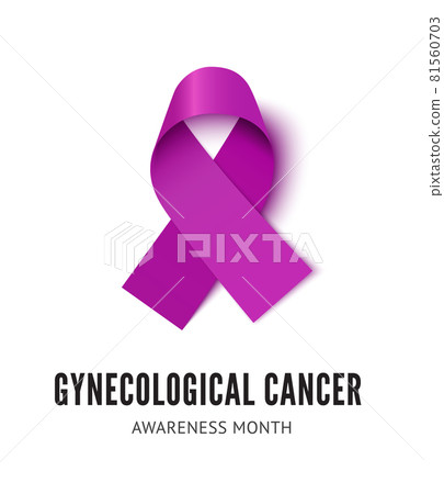 Gynecological cancer awareness ribbon vector illustration isolated 81560703