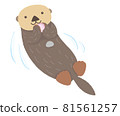 Sea otter with diet 81561257