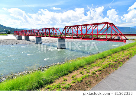 從上田電鐵別所線（長野縣上田市）千曲川大橋附近眺望白下站 [2021.8] 81562333