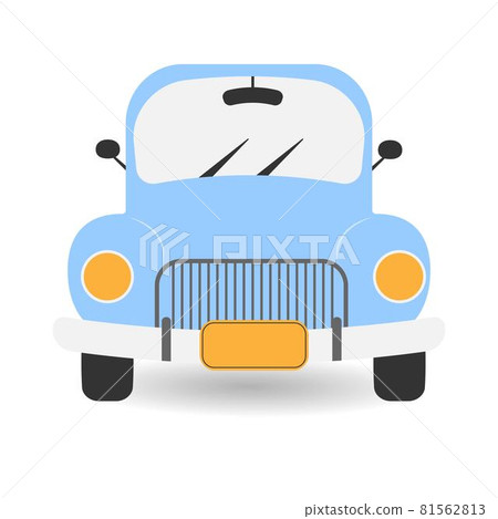 Blue retro car. Blue pickup. 81562813