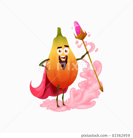 Magician papaya fruit food isolated exotic wizard Magician papaya fruit food isolated exotic wizard 81562959
