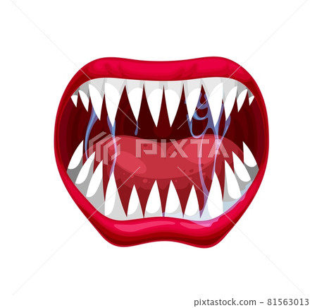 Danger monster jaws, mouth, tongue and teeth 81563013