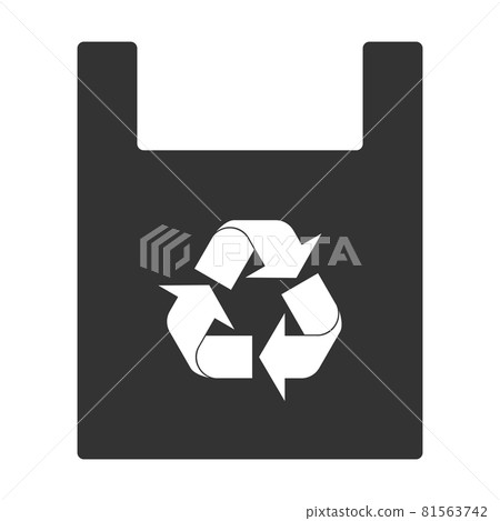 Eco recycled plastic bag icon vector or graphic design, logo, website, social media, mobile app, UI illustration Eco recycled plastic bag icon vector or graphic design, logo, website, social media, mobile app, UI illustration 81563742