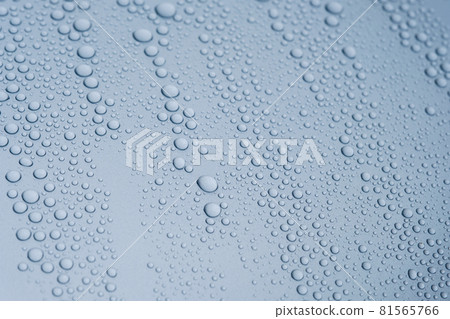 Water droplets wax rain repelled by car paint 81565766