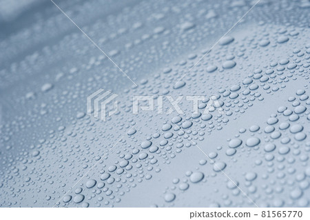 Water droplets wax rain repelled by car paint Water droplets wax rain repelled by car paint 81565770