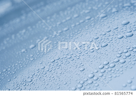 Water droplets wax rain repelled by car paint 81565774