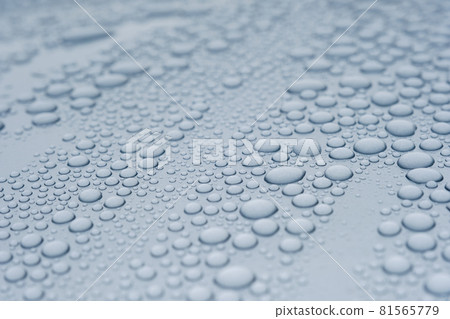 Water droplets wax rain repelled by car paint Water droplets wax rain repelled by car paint 81565779